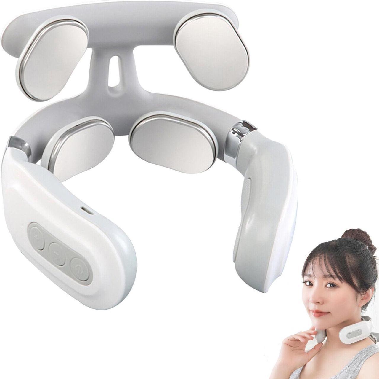 Micro Neck Massager with Heat Pulse Shiatsu Kneading Beating Free Massage D9H2