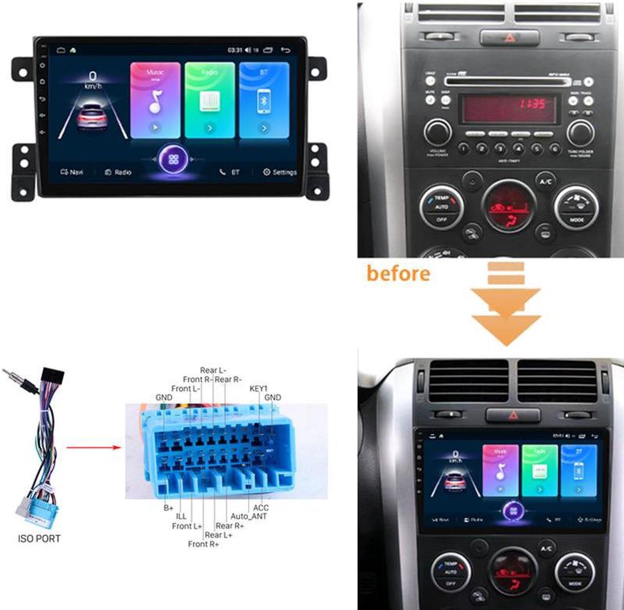 9in Android Car Radio for Grand Vitara 3 05-15 Multimedia Navigation GPS Stereo