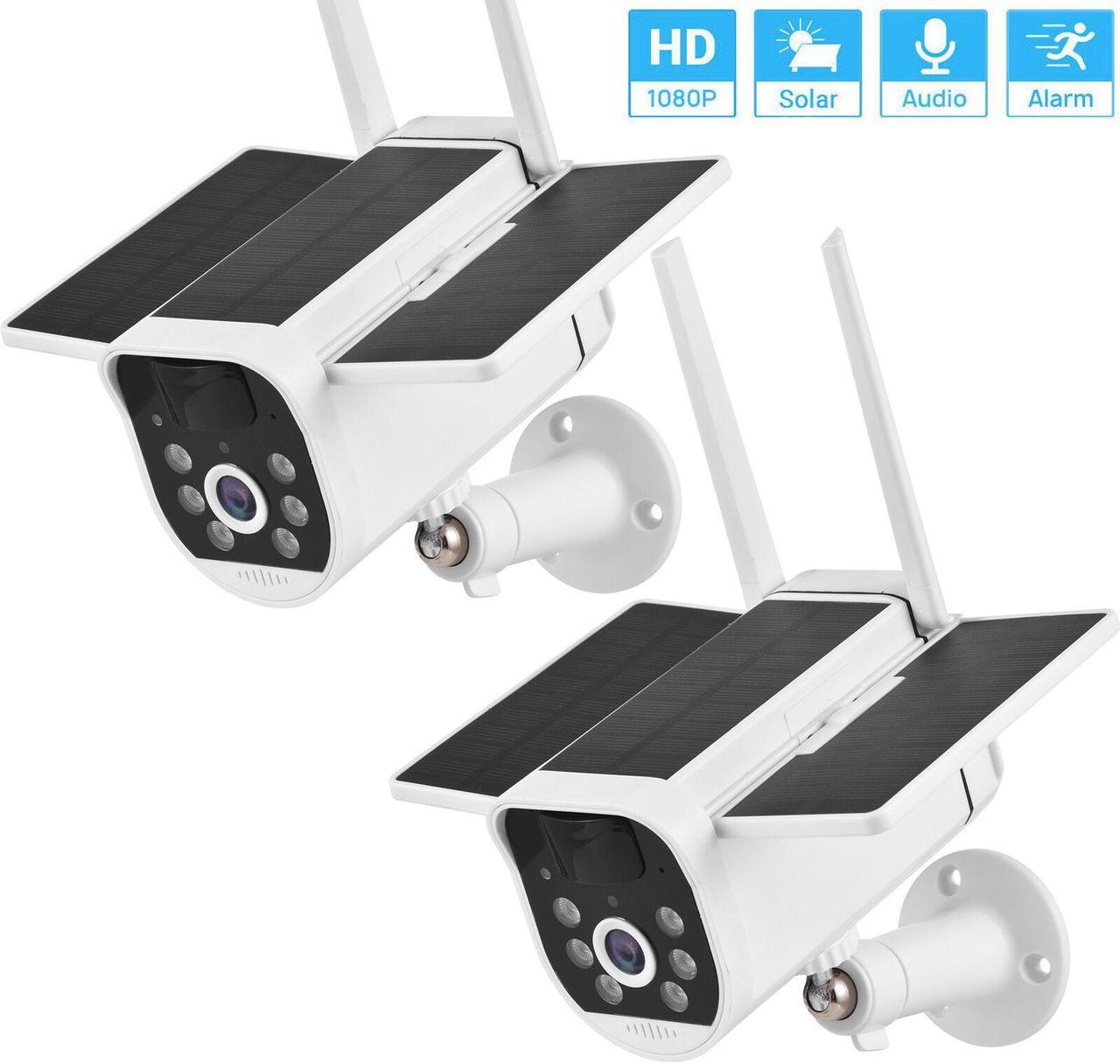 2packs Solar Powered Wireless Security Camera for Home Surveillance System Z8L1