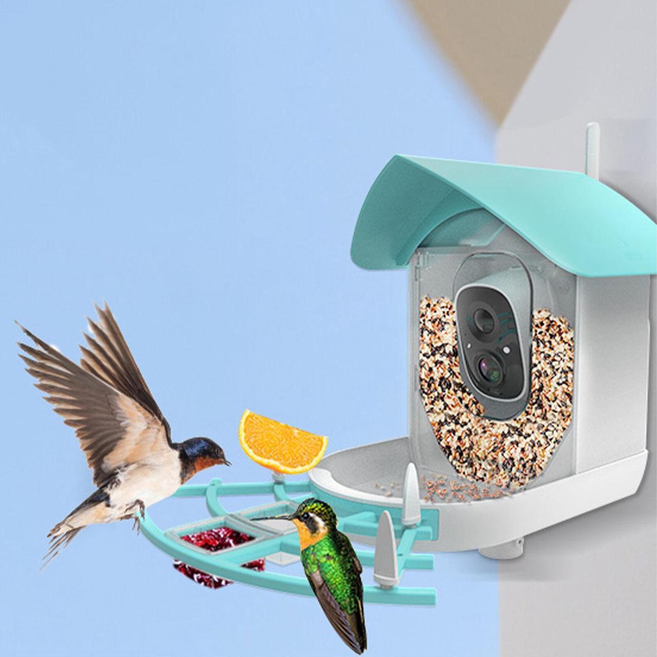 Aoresac Smart Bird Feeder Camera Solar Powered Outdoor Charging Bird House K3S4