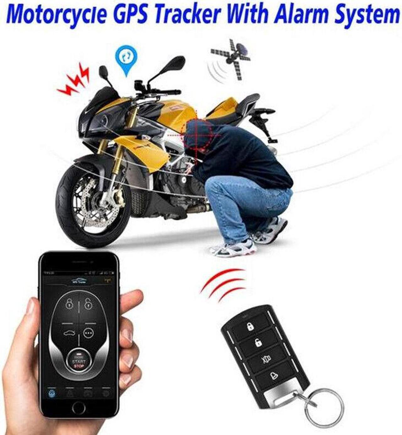 Waterproof Motorcycle GPS Tracking Alarm Keyless Phone APP Engine Start Remote