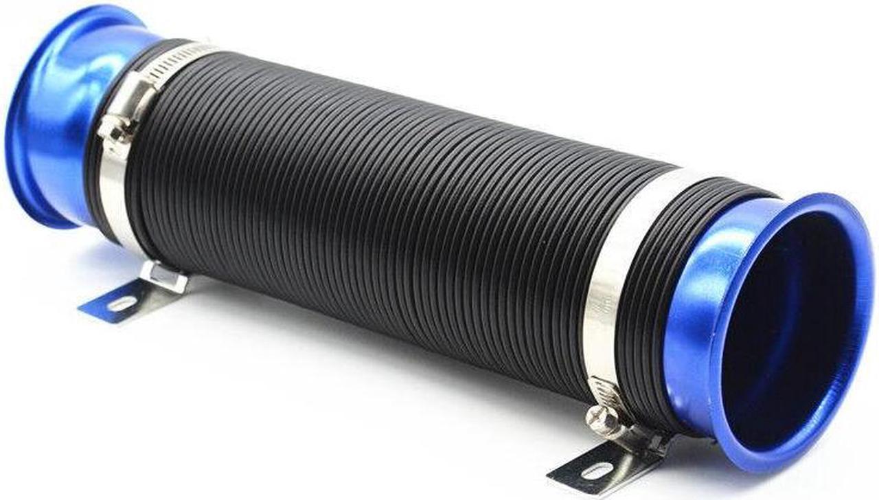 Car Blue 75mm 3"Multi Flexible Turbo Cold Air Intake Duct Inlet Pipe Hose Tube