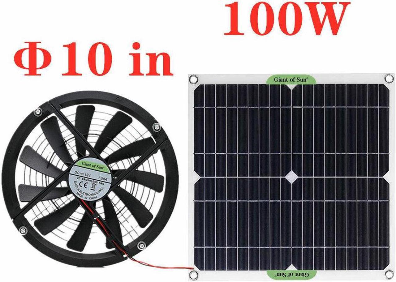 KKmoon 100W Monocrystalline Silicon Solar Panel Solar Solar Powered Fan T2P4