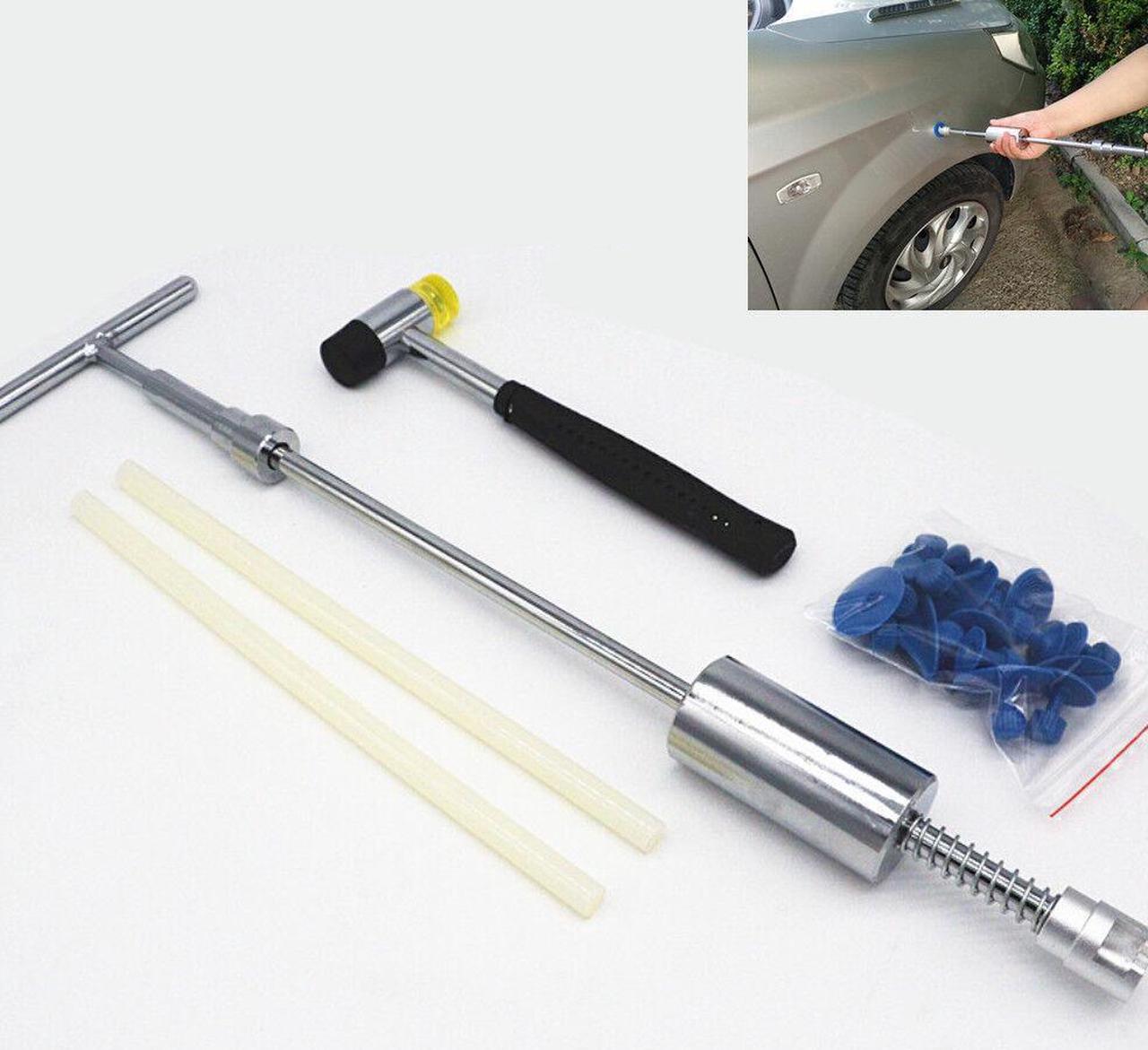 Car Body Dent Puller Slide Hammer Paintless Removal Repair Hot Melt Glue Tools