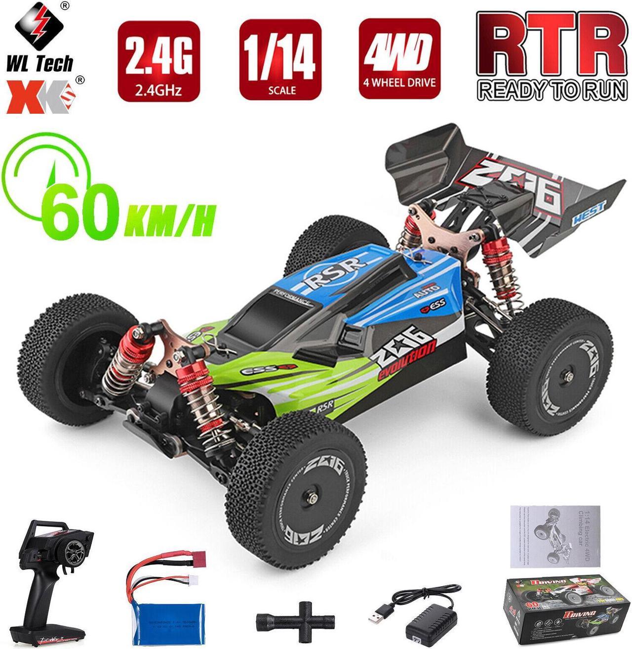 Wltoys Remote Control Car 1/14 60Km/h 2.4G 4WD RC Off-Road Car RTR Gifts F4K7