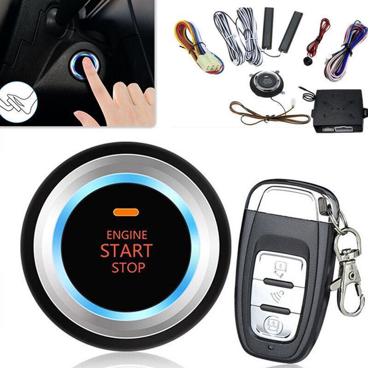 Car Engine Start Stop Button Remote Smart Key PKE Passive Keyless Entry System