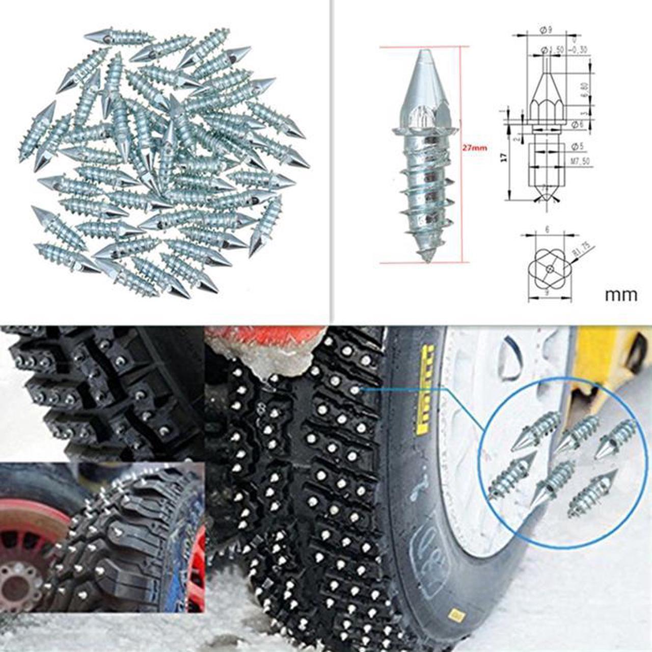 50x Stud Screw Car Truck Snow Anti Wheel Tires Anti-slip Spikes Studs Screw Nail