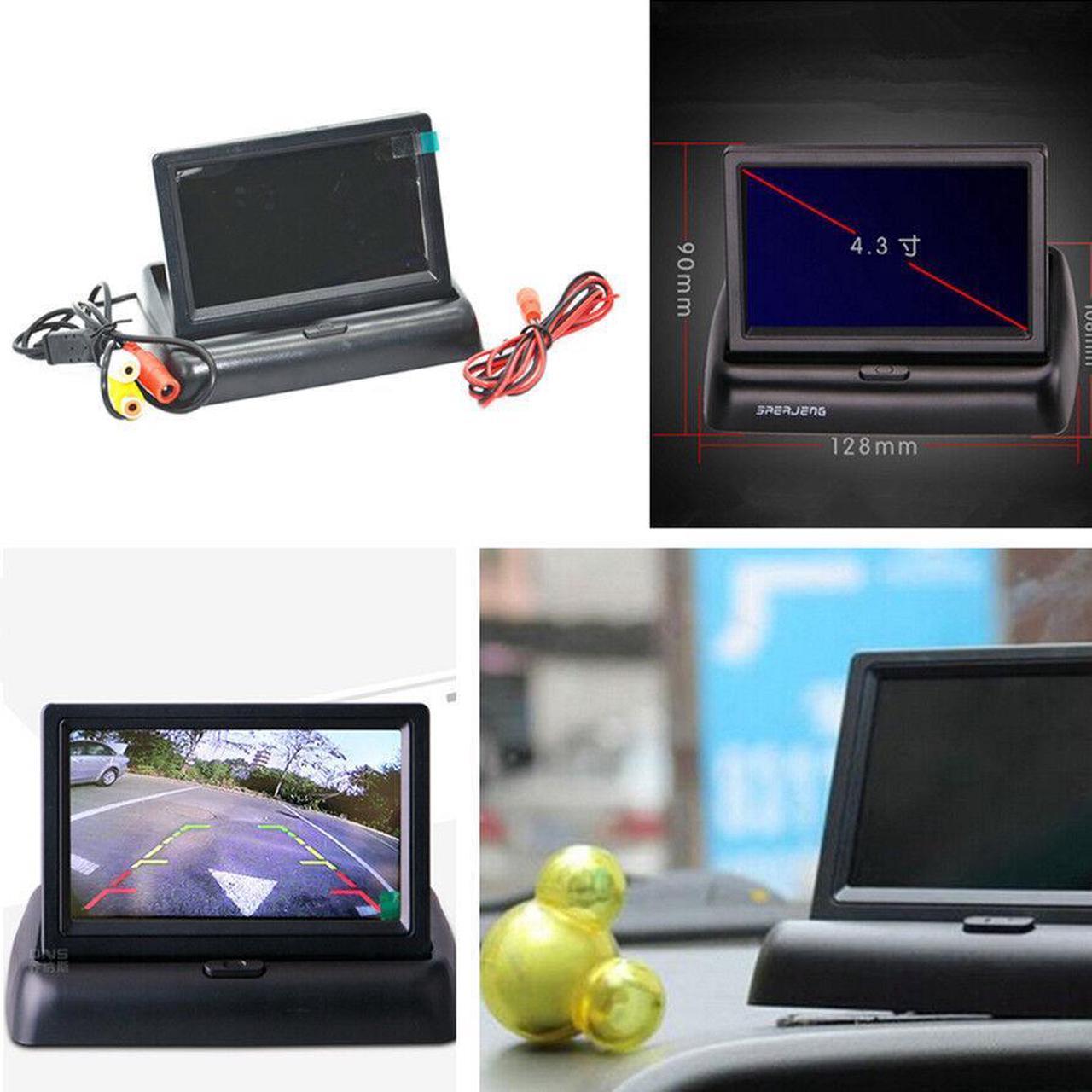 Car Reverse Parking Rearview Folding 4.3" TFT LCD Screen Monitor Display Image