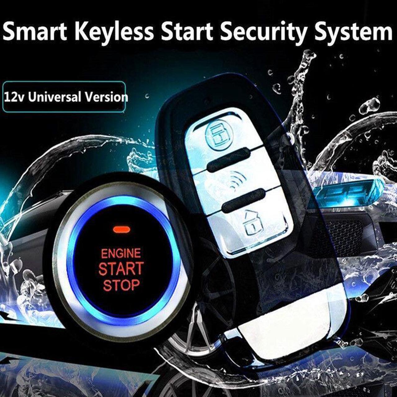 Universal Car keyless Entry Engine Start Alarm System Push Button Remote Starter