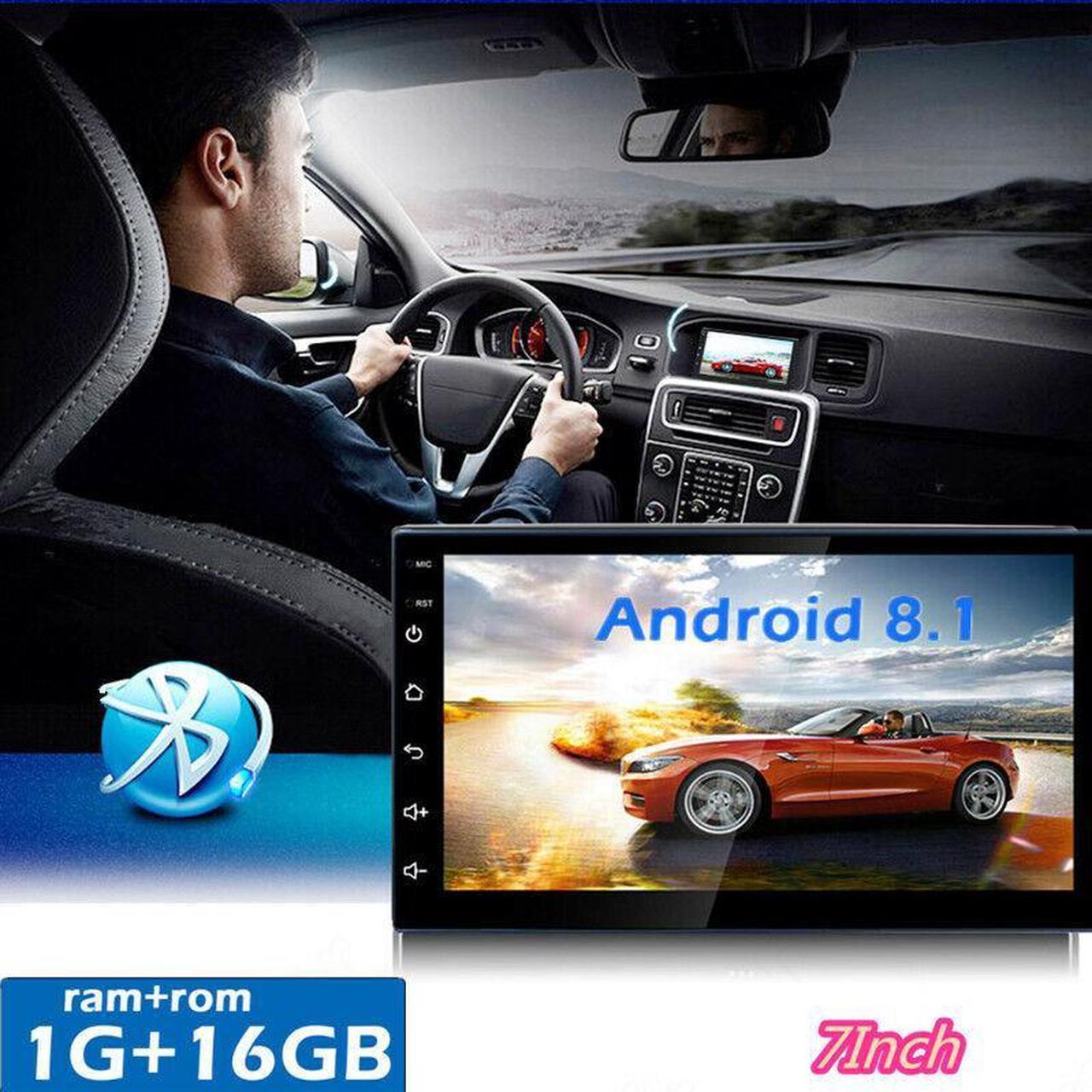 Car Radio Built-In GPS Navigation 7In Monitor 2 Din Android 8.0 Quad-Core 1G+16G