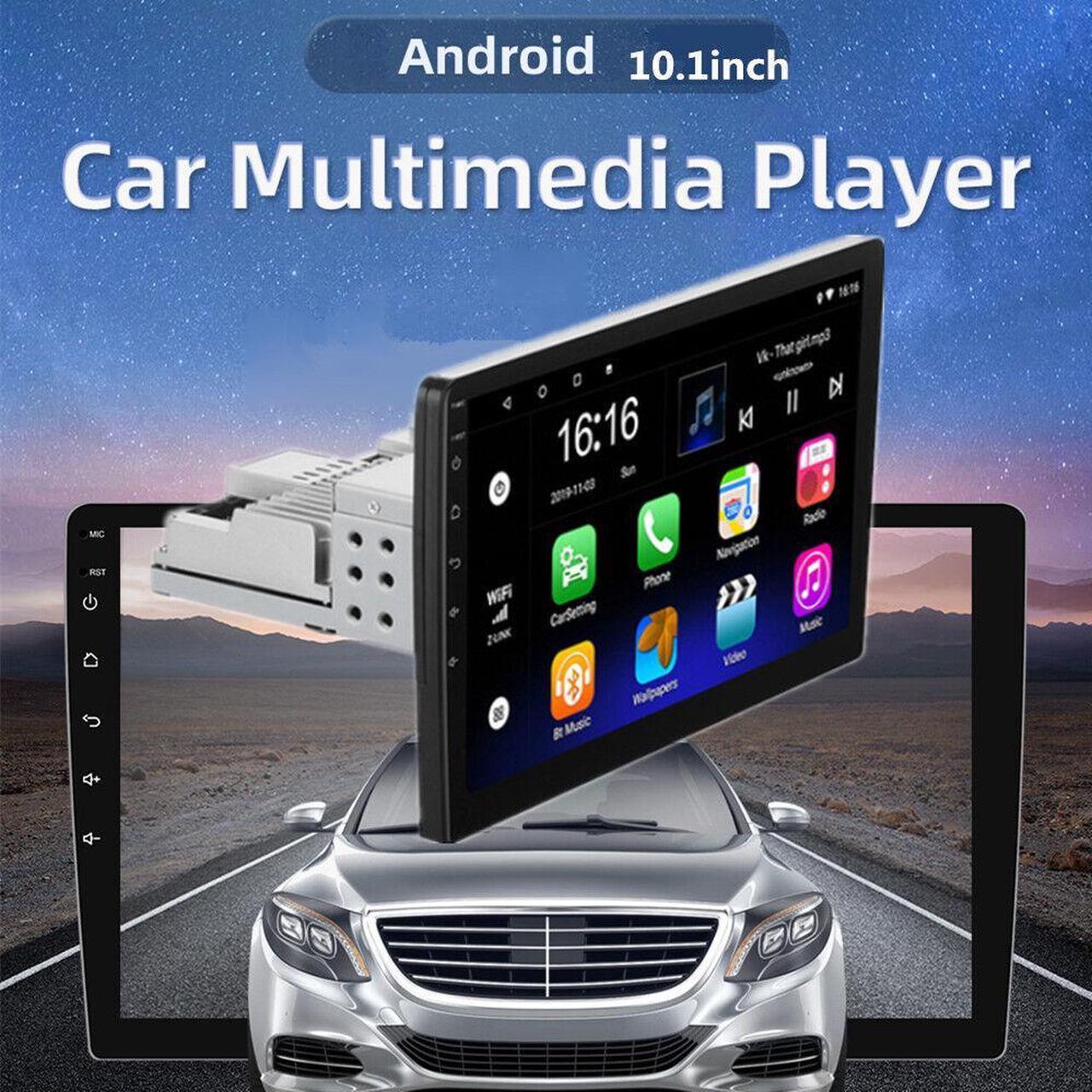 1DIN Adjustable FM 9 Car Stereo Radio Android Contact Screen GPS Navigation