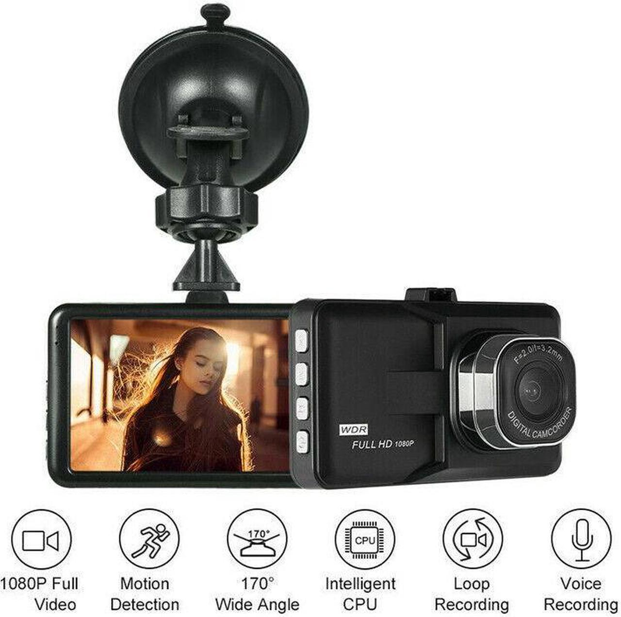 Car Single Camera 3.0" 1080P Dashboard Loop Recorder Night USE Loop Recording