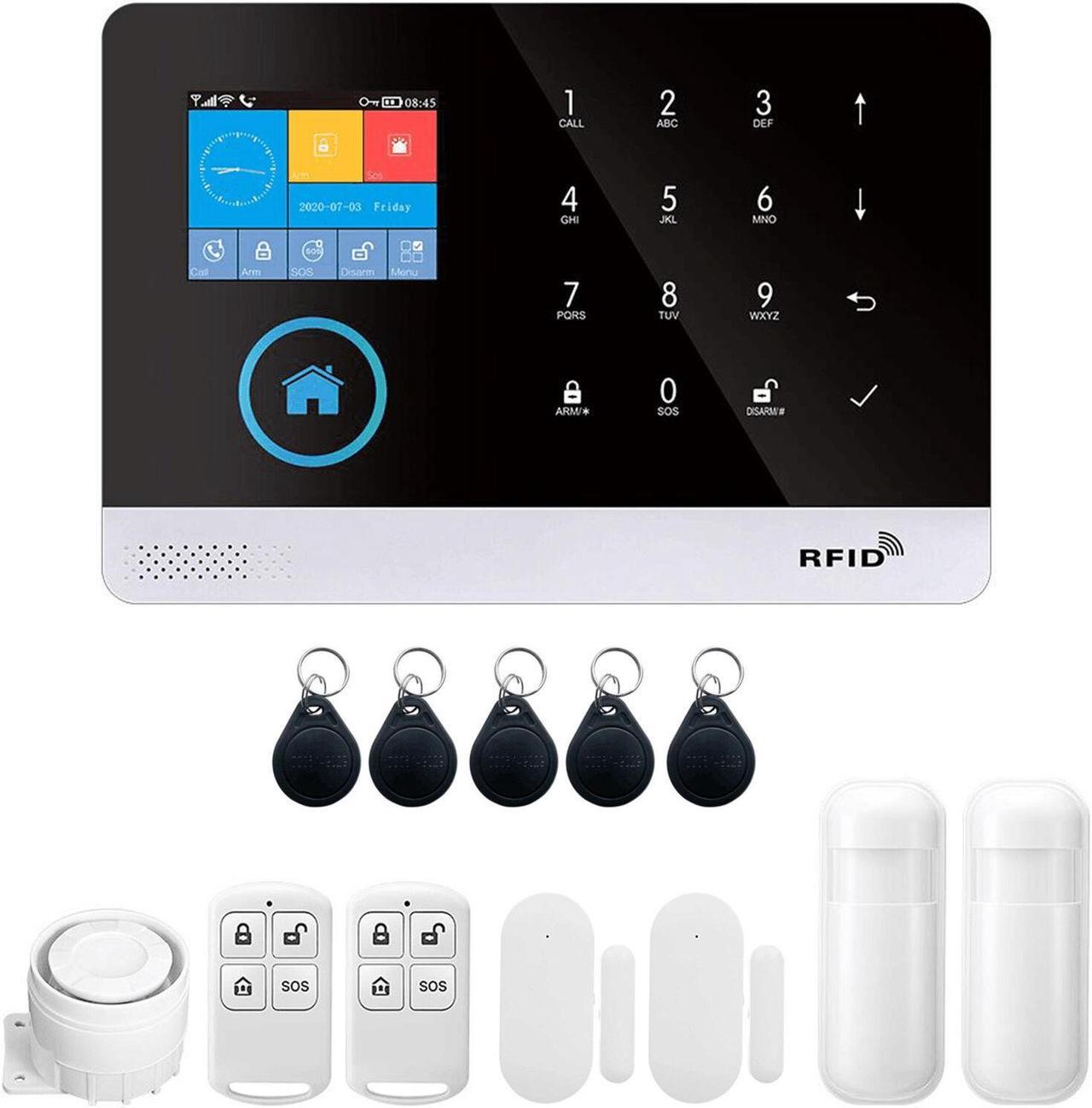 433MHz Wireless WIFI+GSM Auto-dial Alarm Security System APP Remote Control R0E6