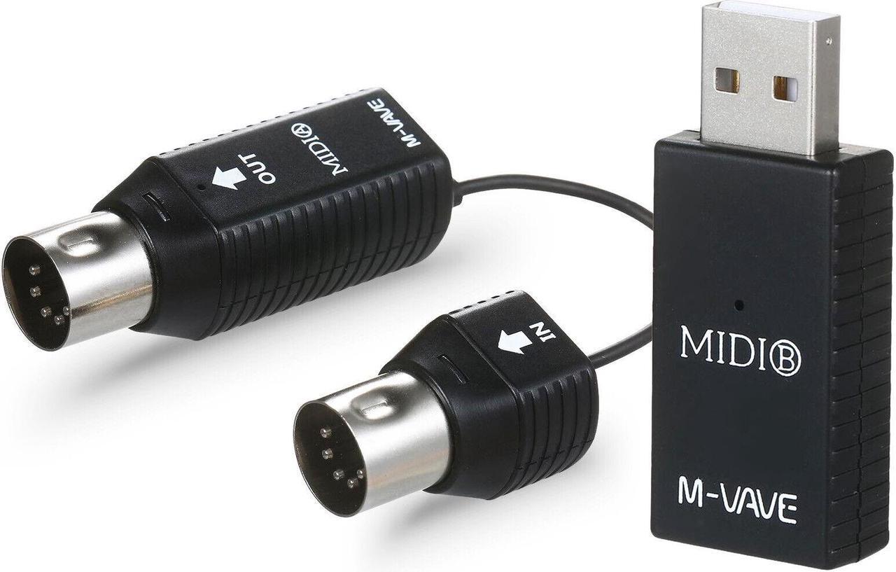 M-VAVE MS1 Mini Wireless Transmission System MIDI Wireless Adapter Black W1R4