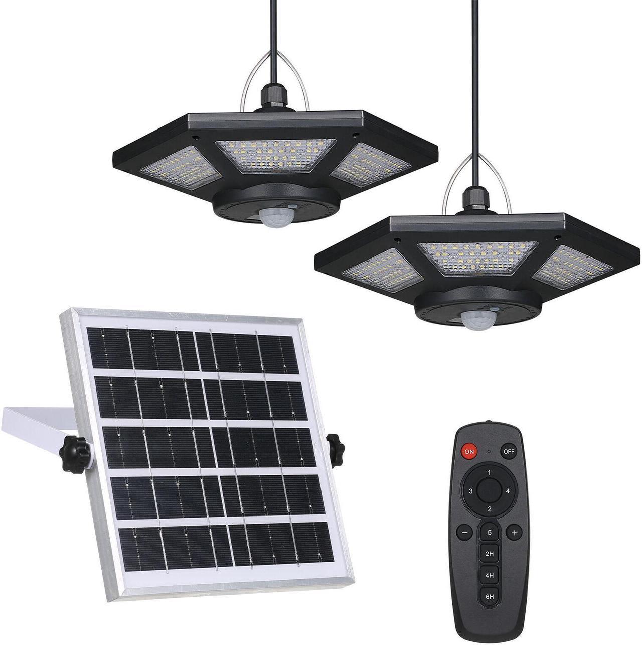 Neoglint 360LEDs Garage Solar Powered Pendants Motion L6V8