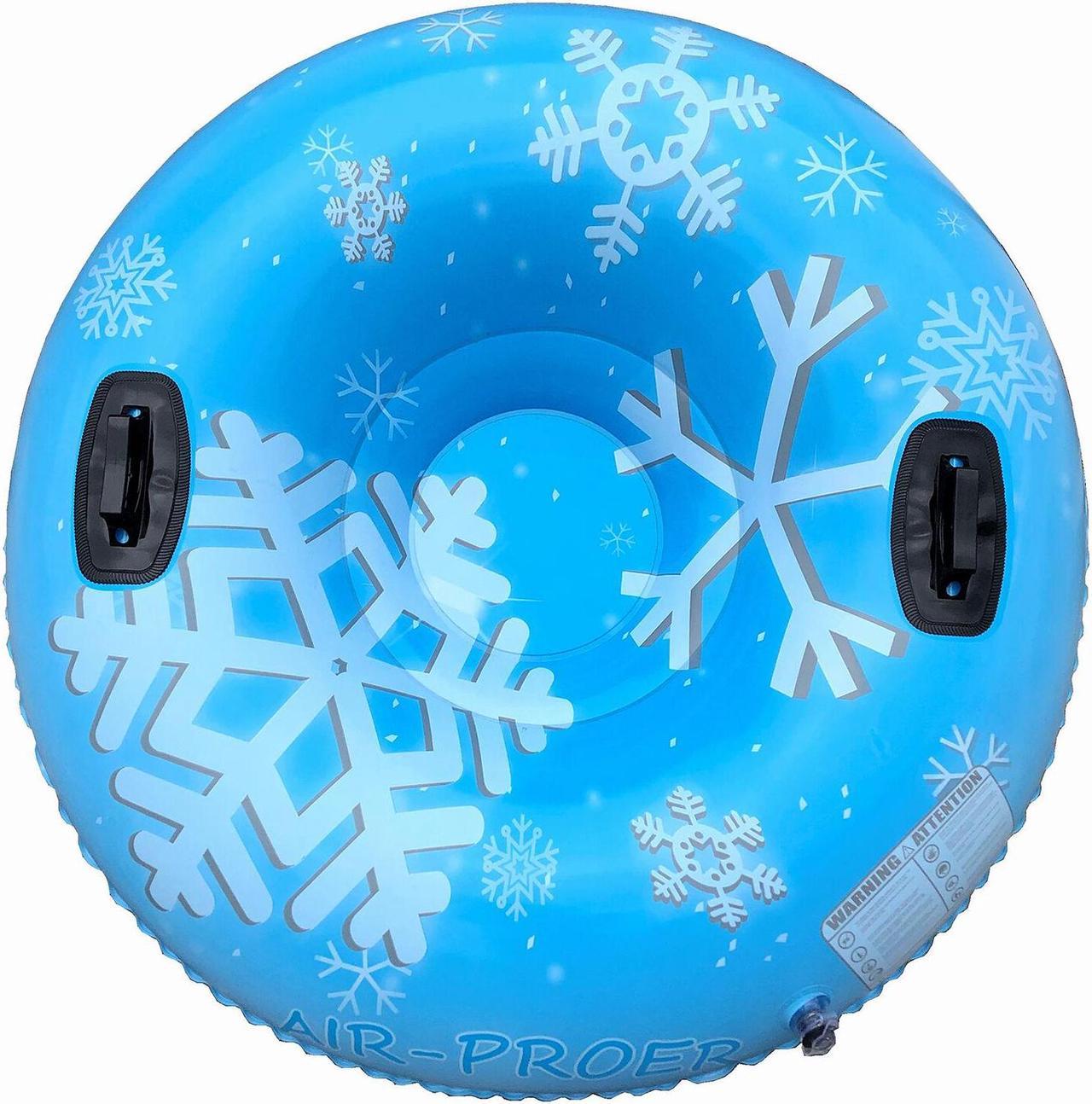 43.3In PVC Snow Tube Inflatable Snow Sled With Handles For Kids And Adults L1L6