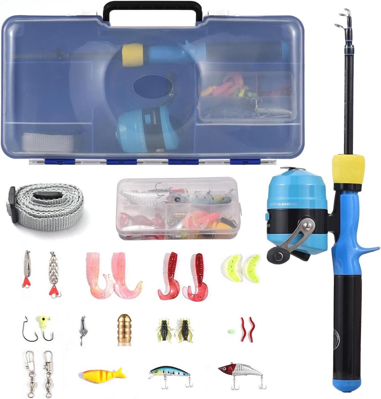 1.2m Fishing Rod And Reel Combo With Tackle Box Gear Ratio 4.3:1 Q0Q7