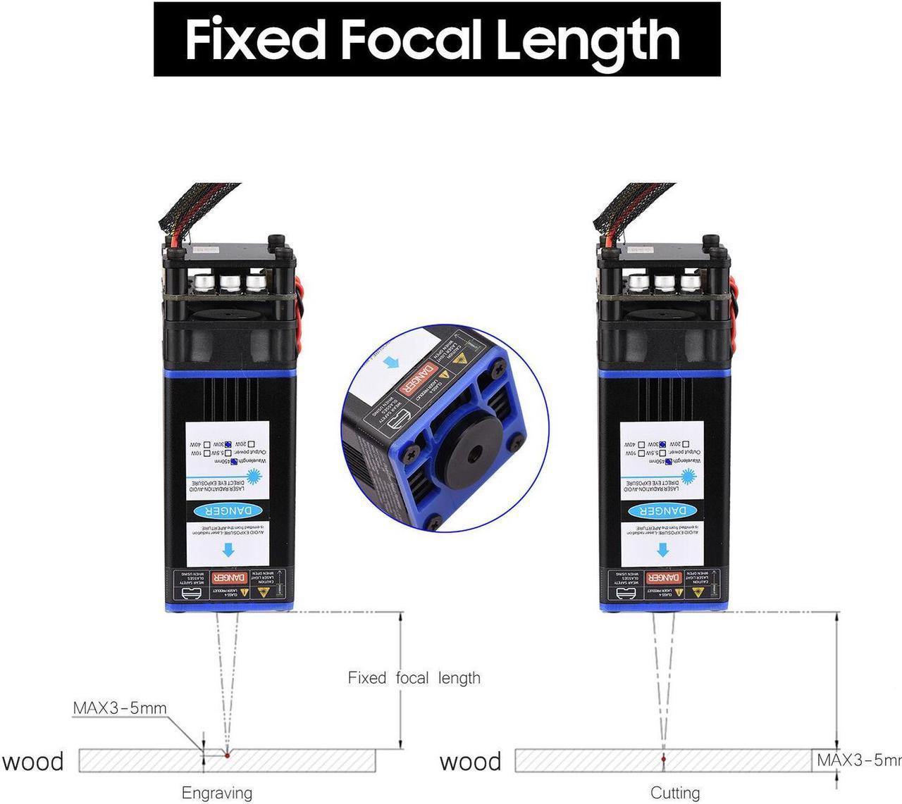 450nm 30W Module Fixed Focal Length Engraving Head High D3W5