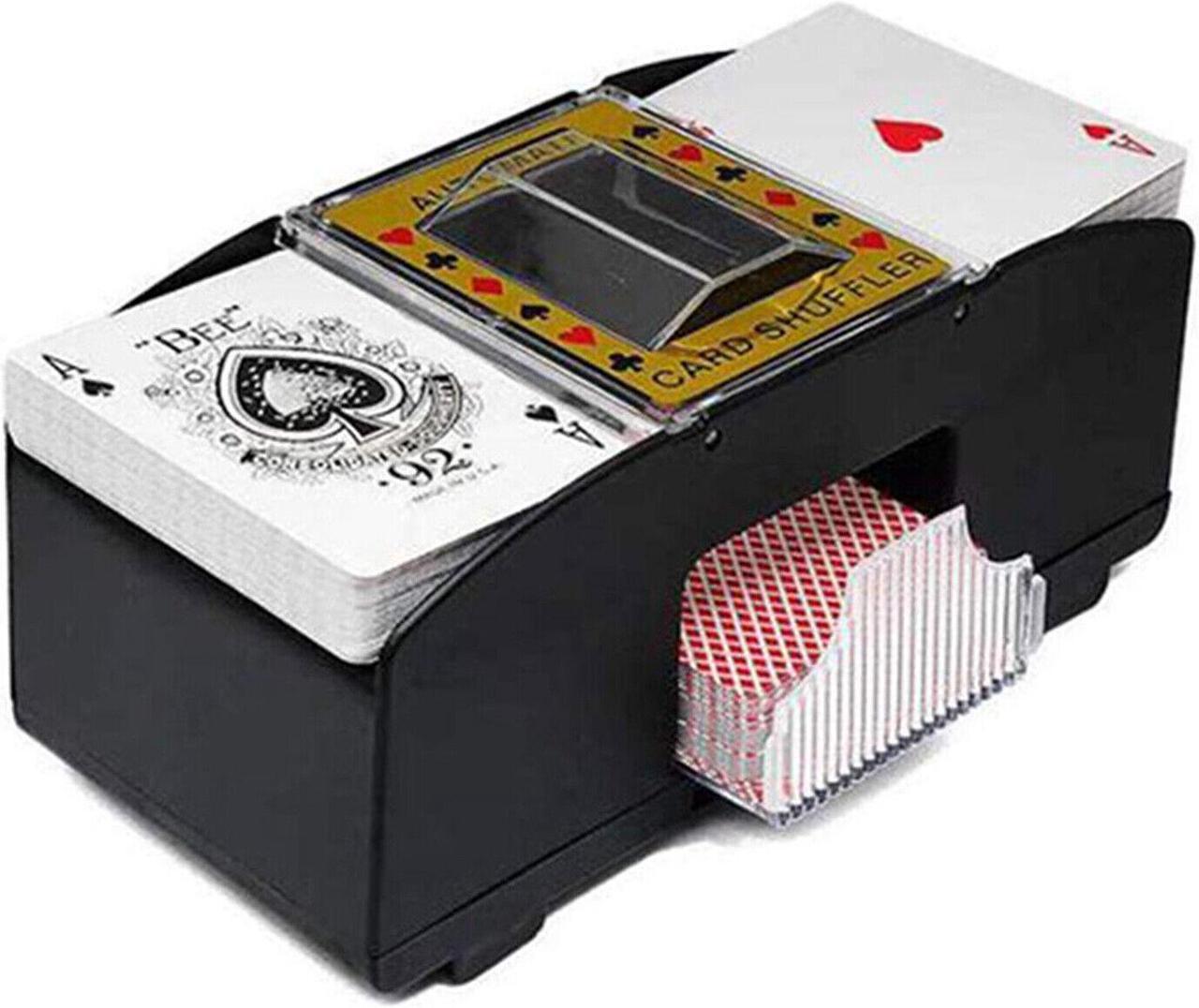 2 Decks Automatic Playing Cards Shuffler Mixer Games Poker Sorter Machine Y5T4