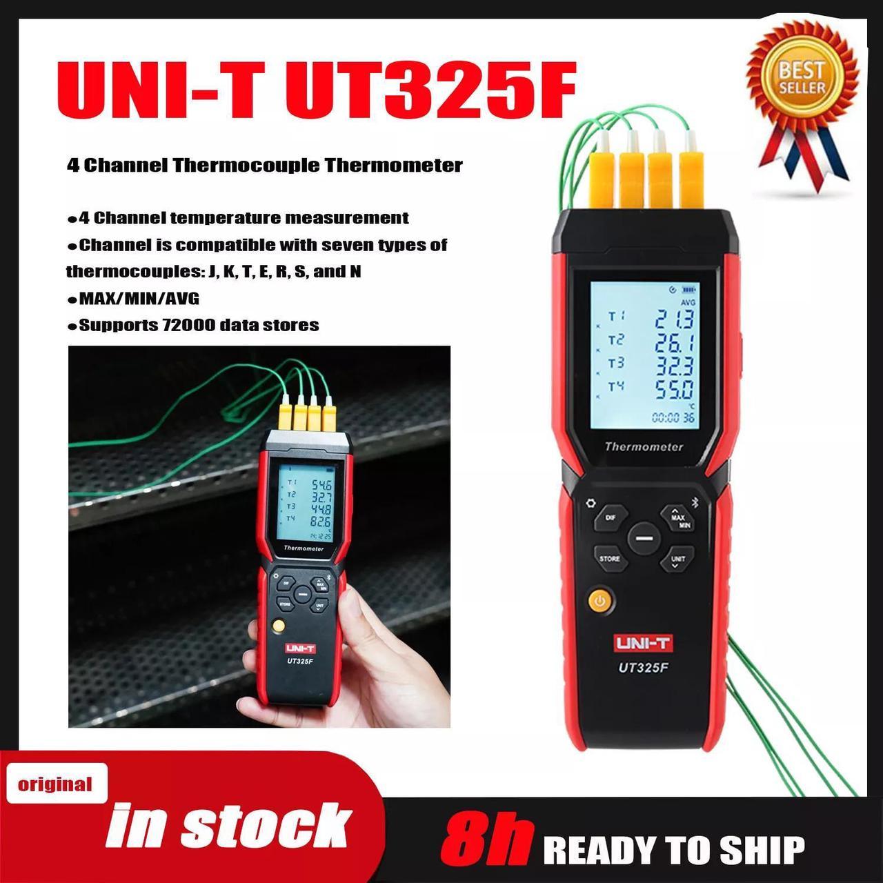 UNI-T UT325F Industrial Grade 4-Channel Thermocouple ThermometerKd