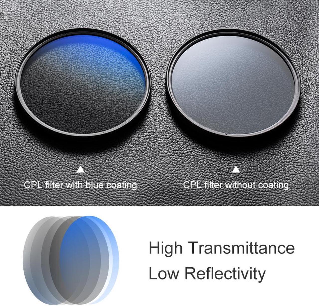 Alt view image 2 of 7 - K&F Concept 49MM CPL Digital Filter Multi-Coated Circular Polarising Ultra Slim Screw In Filter MC Polarised Anti-Scratch Anti-Dust Waterproof Compatible With Canon Nikon Sony All DSLR Camera