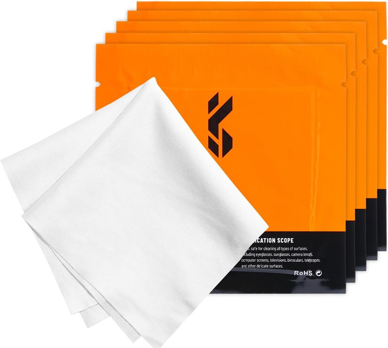 Main image of K&F Concept 5 Pack Microfiber Cleaning Cloths for Electronics, 6x6in Premium Glasses Cleaning Cloths, Lens Cleaner Cloths for TV Screen, Laptop, Computer, Monitor, Tablet, iPhone, iPad