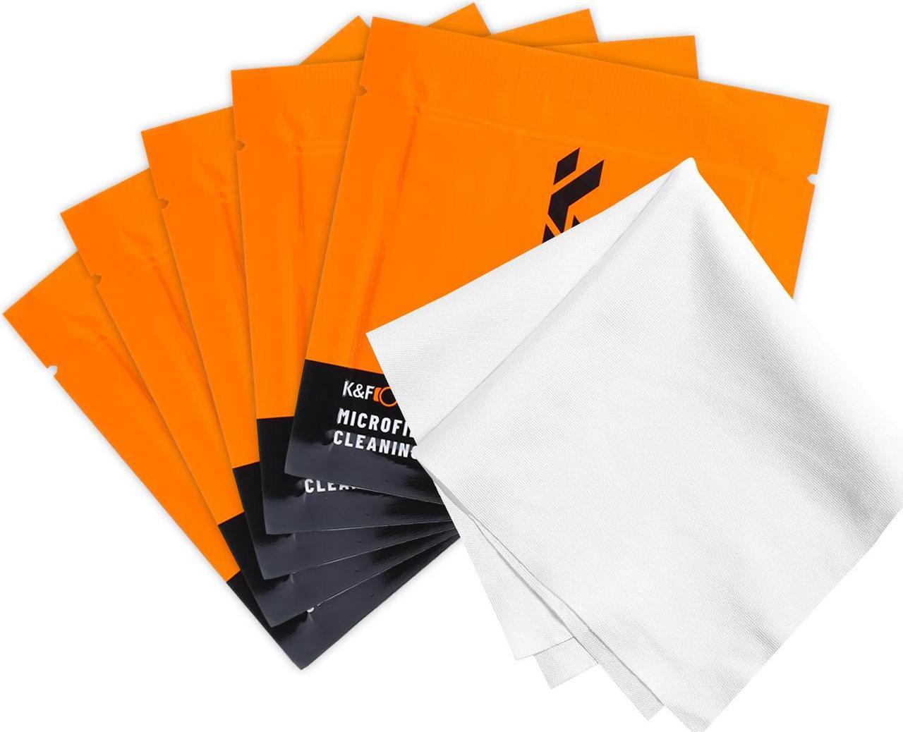Alt view image 2 of 7 - K&F Concept 5 Pack Microfiber Cleaning Cloths for Electronics, 6x6in Premium Glasses Cleaning Cloths, Lens Cleaner Cloths for TV Screen, Laptop, Computer, Monitor, Tablet, iPhone, iPad