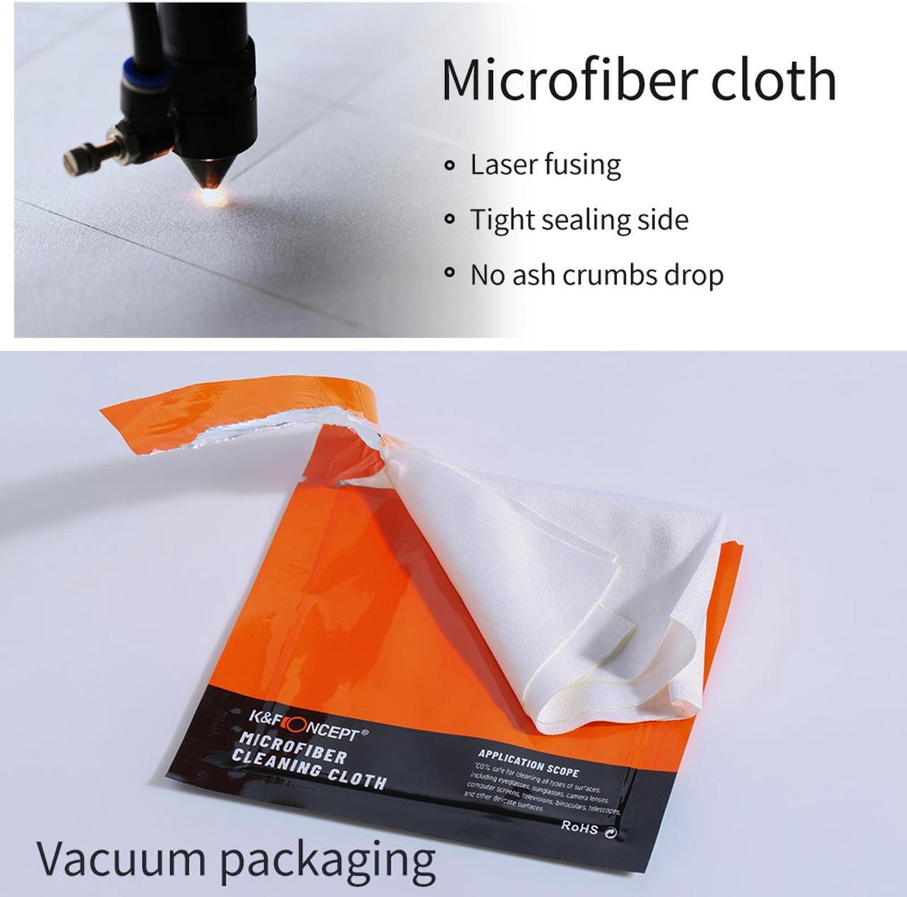 Alt view image 5 of 7 - K&F Concept 5 Pack Microfiber Cleaning Cloths for Electronics, 6x6in Premium Glasses Cleaning Cloths, Lens Cleaner Cloths for TV Screen, Laptop, Computer, Monitor, Tablet, iPhone, iPad