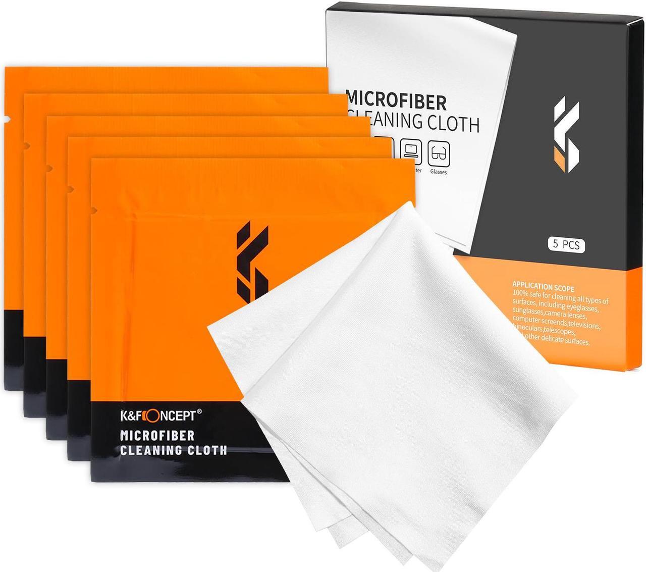 Alt view image 3 of 7 - K&F Concept 5 Pack Microfiber Cleaning Cloths for Electronics, 6x6in Premium Glasses Cleaning Cloths, Lens Cleaner Cloths for TV Screen, Laptop, Computer, Monitor, Tablet, iPhone, iPad