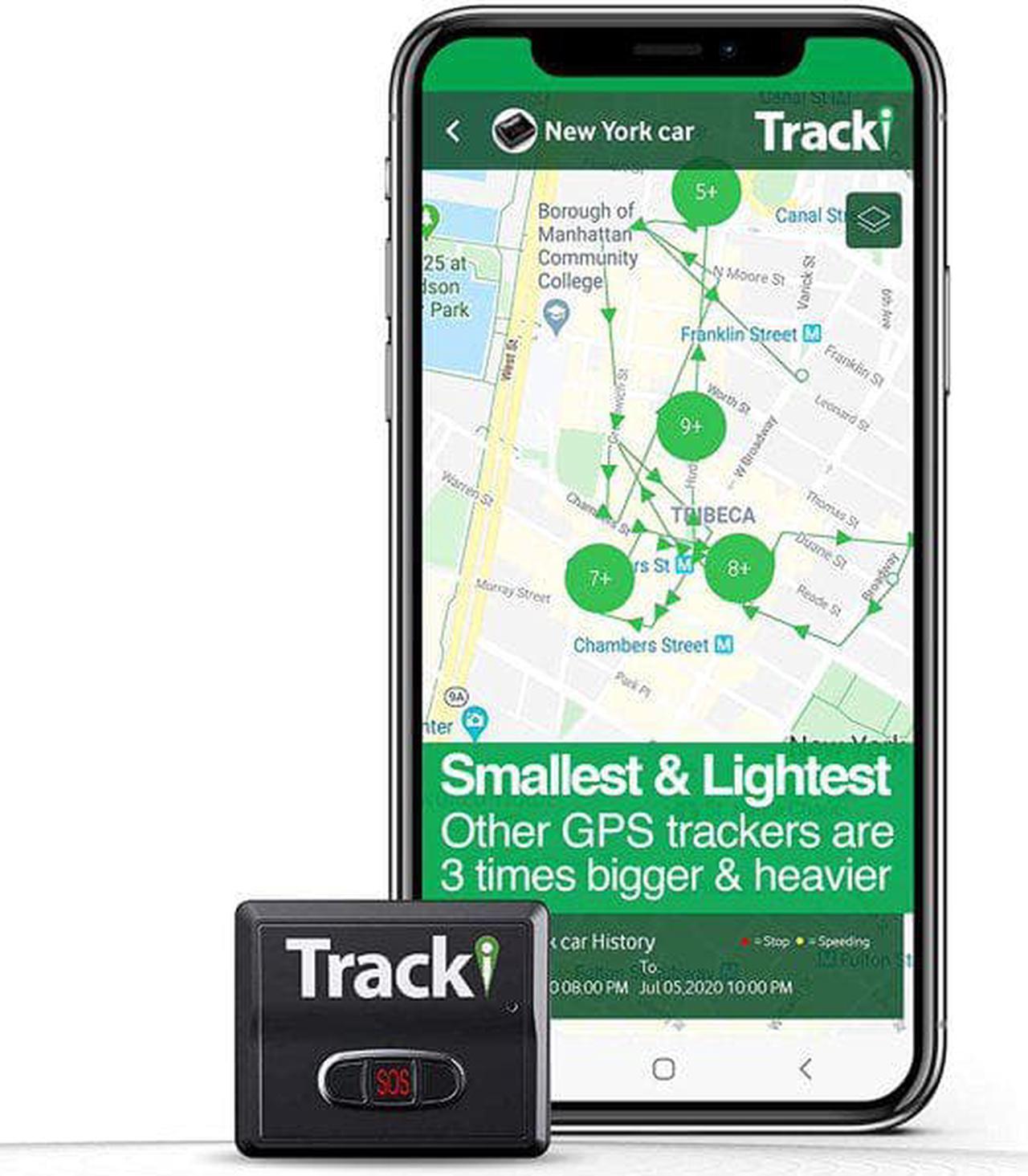 Main image of Tracki GPS Tracker - Real Time 4G LTE + 3G + 2G Coverage Worldwide. Smallest & Lightest Mini Magnetic Device for Vehicles, Kids, Dogs, Motorcycle. Subscription Required.