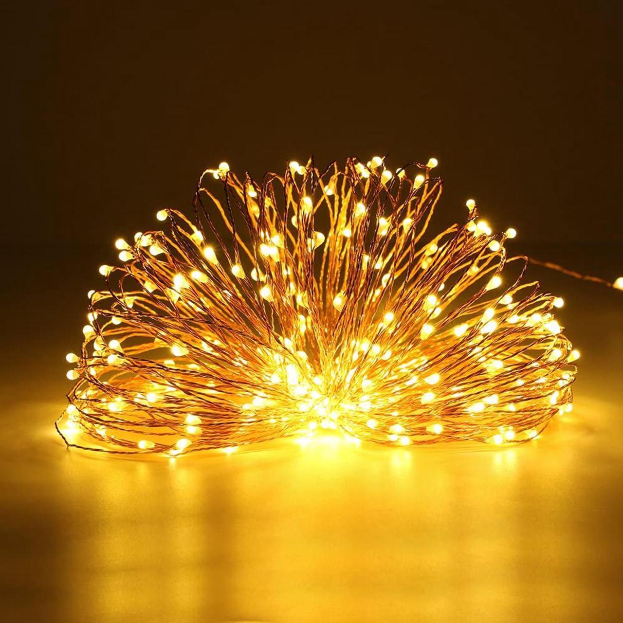 Alt view image 7 of 7 - SOWAZ Battery-operated Remote Control 100 LED 33ft Copper String Light Bulbs