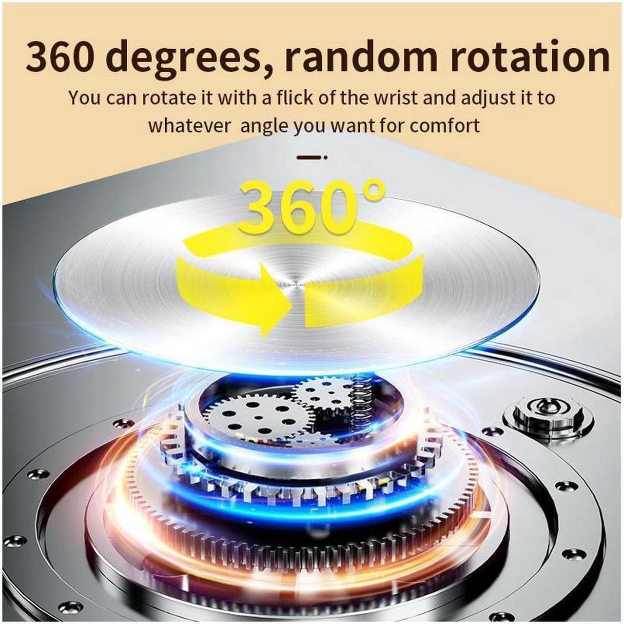 Alt view image 7 of 7 - IXJYLCPC Swivel Adjustable Laptop Stand, 360° Rotating of Aluminum Laptop Stand for Desk, Laptop Riser with Mechanical Sound, Laptop Computer Stand Compatible with 10-17.3 inch Laptop, Gray