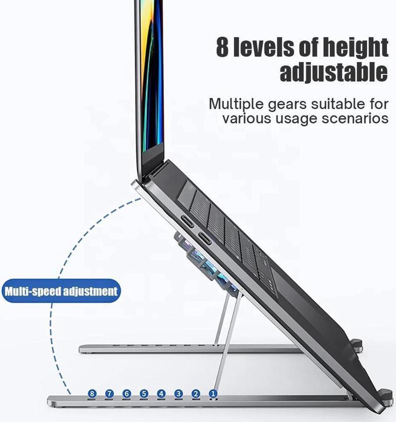 Alt view image 5 of 7 - IXJYLCPC Laptop Tablet Stand for Desk with Dual High-speed Cooling Fan,Adjustable Laptop Tablet Stand, Sit to Stand Laptop Tablet Holder Compatible with All Laptop Tablets 11-17.3" MacBook Pro