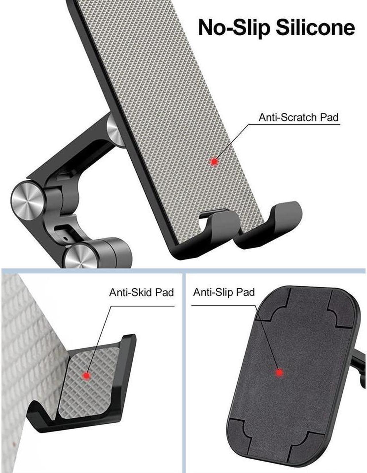 Alt view image 3 of 7 - IXJYLCPC Desktop Mobile Phone Holder Stand For iPhone iPad Adjustable Desktop Tablet Holder Universal Table Phone Stand for Phone Tablet Kindle Fire or Other 4.7-12.9inch-Screen Devices