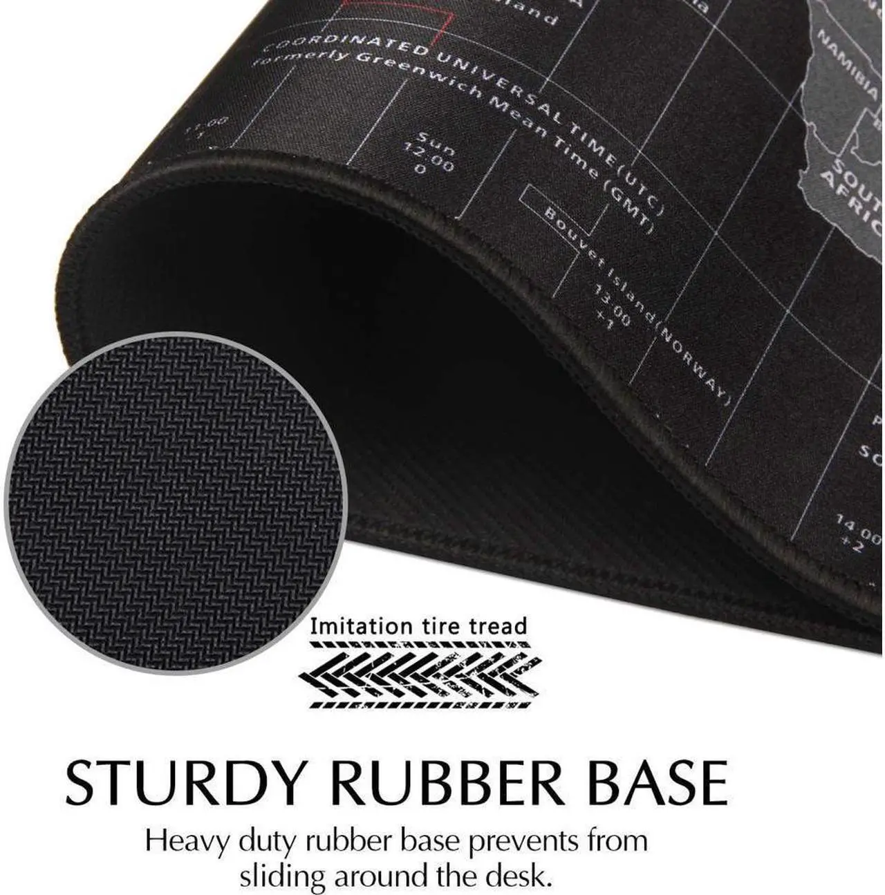 Alt view image 5 of 7 - IXJYLCPC Extended Mouse pad - Gaming Mouse pad - Stitched Edges & Skid Proof Rubber Base - 35.4" x 15.8" x 0.08" XXXL Size Mouse Keyboard Desk Mat for Computer (World Map)