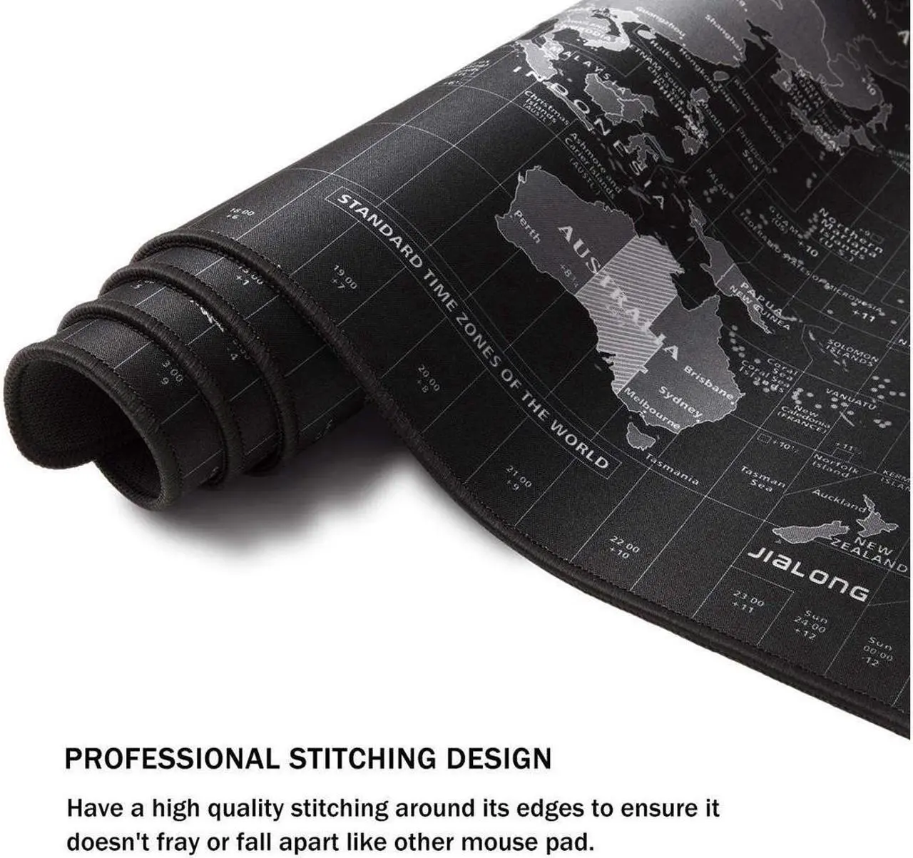 Alt view image 6 of 7 - IXJYLCPC Extended Mouse pad - Gaming Mouse pad - Stitched Edges & Skid Proof Rubber Base - 35.4" x 15.8" x 0.08" XXXL Size Mouse Keyboard Desk Mat for Computer (World Map)