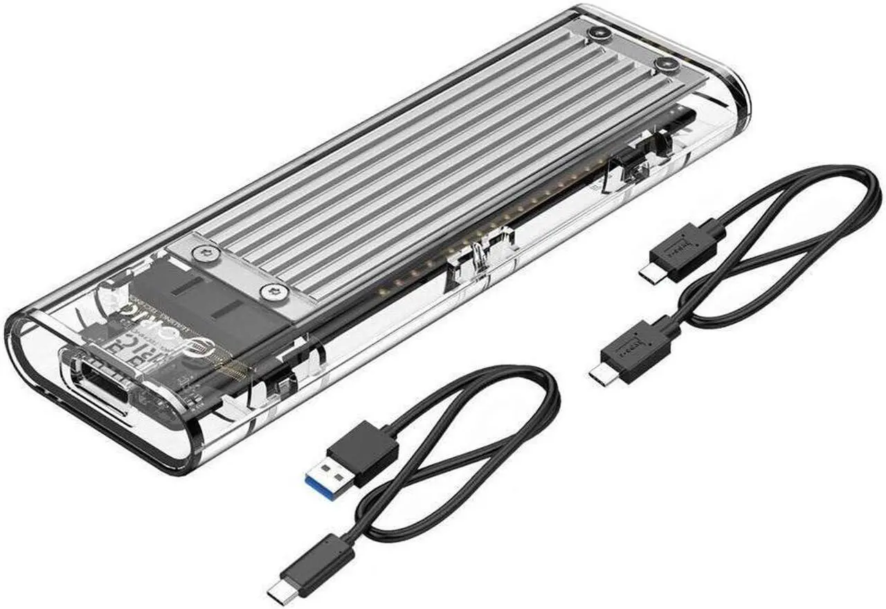 Main image of IXJYLCPC M.2 NVME PCIE SSD to USB 3.1 USB C External Enclosure Only M.2 M-Key to Type C GEN2 10GBPS Adapter M.2 PCIE SSD Hard Disk Box for 2230/2242/2260/2280 PCIe NVMe M-Key SSD up to 2TB-Silver