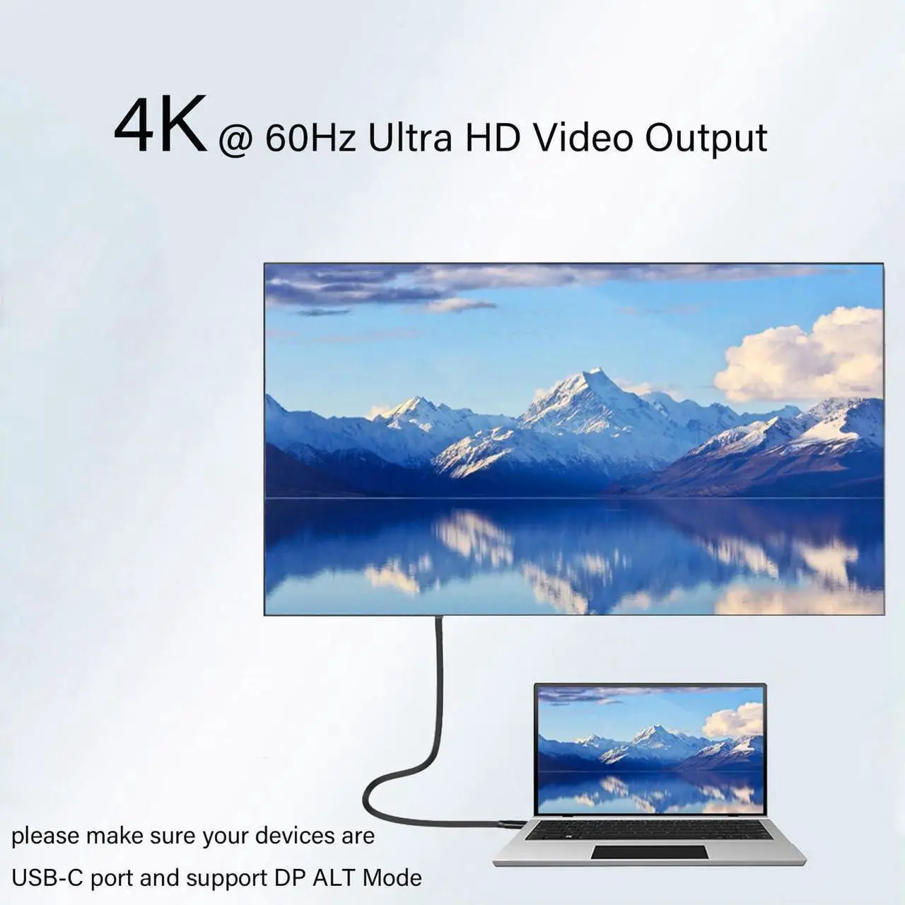 Alt view image 3 of 7 - IXJYLCPC USB C to USB C Cable 2Pack(3.3ft+3.3ft), USB 3.2 Gen 2X2 20Gbps 5A 100W Fast Charge, 4K@60Hz Video ,for PD Docking Station,T5 LaCie SSD,Hard Drives,MacBook Pro,iPad Pro 2018,Black