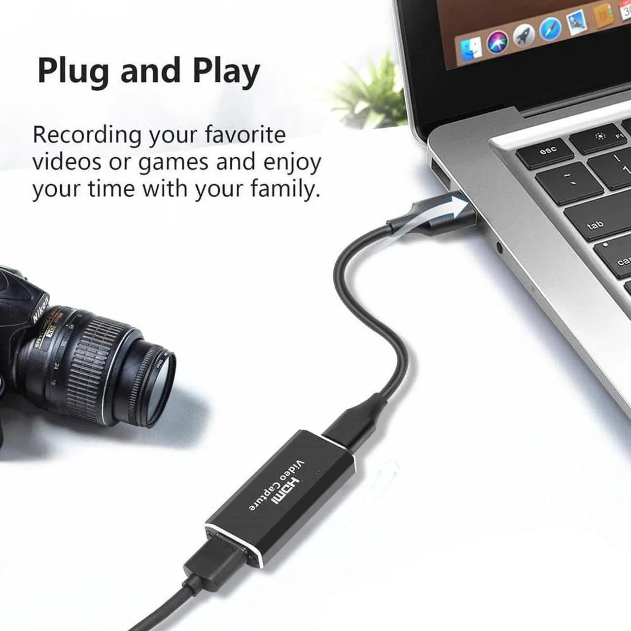 Alt view image 3 of 7 - IXJYLCPC Capture Card, Audio Video Capture Card HDMI Game Capture to USB 1080p 60fps, with Type-C to USB Cable, 4K Full HD Game Capture Low Latency Record for Live Streaming/Gameplay Console