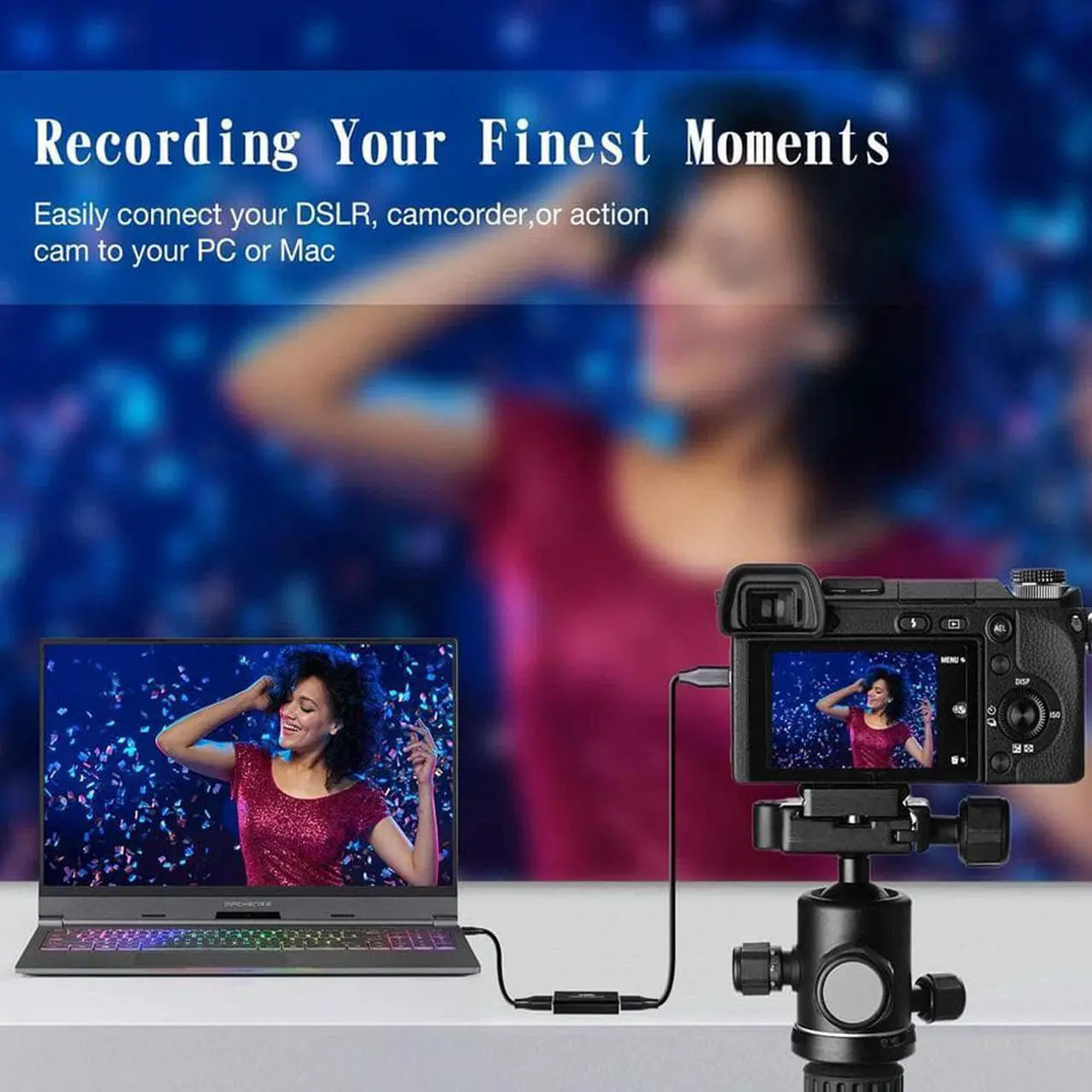 Alt view image 6 of 7 - IXJYLCPC Capture Card, Audio Video Capture Card HDMI Game Capture to USB 1080p 60fps, with Type-C to USB Cable, 4K Full HD Game Capture Low Latency Record for Live Streaming/Gameplay Console
