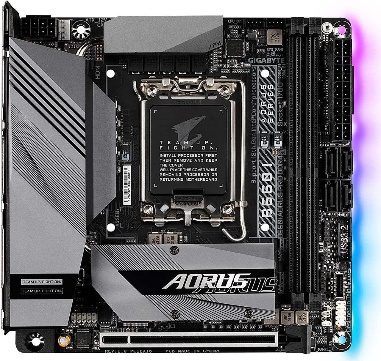 Main image of GIGABYTE B660I AORUS PRO DDR4 Intel LGA 1700 B660 Mini-ITX Desktop Motherboard A