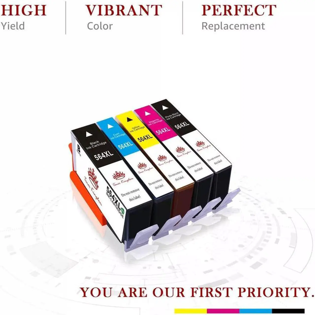 Alt view image 2 of 4 - 12 Ink 564XL Combo Set fits 564 XL Officejet 4622 4620 Deskjet 3070A AIO 3520