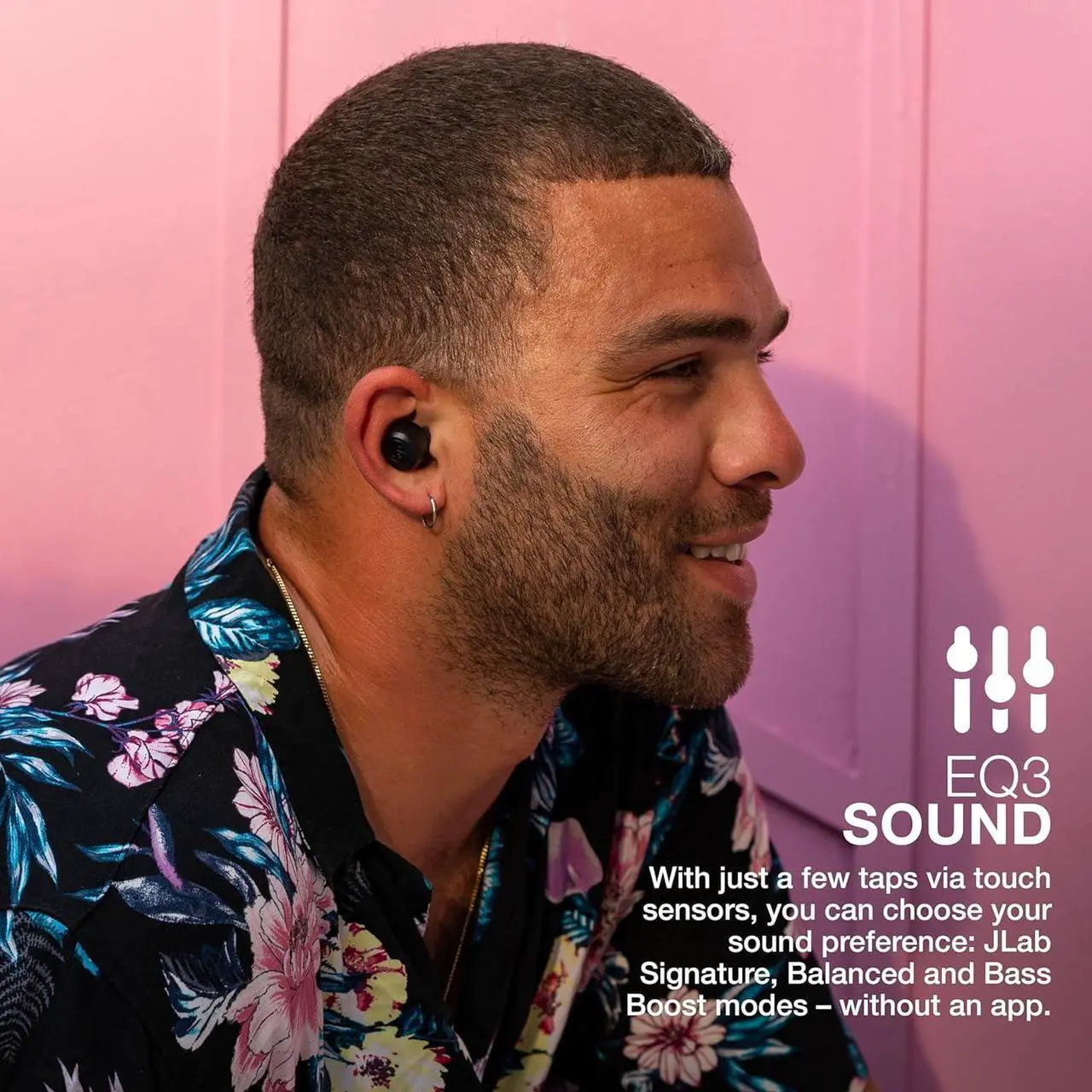 Alt view image 2 of 6 - Air Pop True Wireless Bluetooth Earbuds + Charging Case, Black, Dual Connect, IPX4 Sweat Resistance, Bluetooth 5.1, 3 EQ Sound Settings Signature