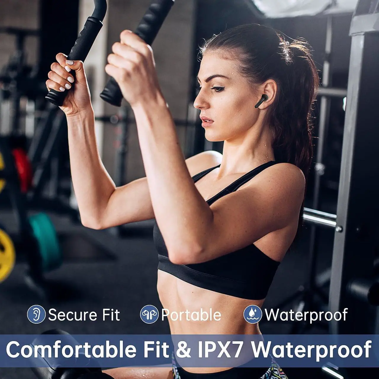 Alt view image 7 of 7 - Wireless Earbuds, Bluetooth 5.1 Headphone 30Hrs Playtime with USB-C Fast Charging Case, IPX7 Waterproof Earphones, TWS in Ear Stereo Headset Built-in Mic for