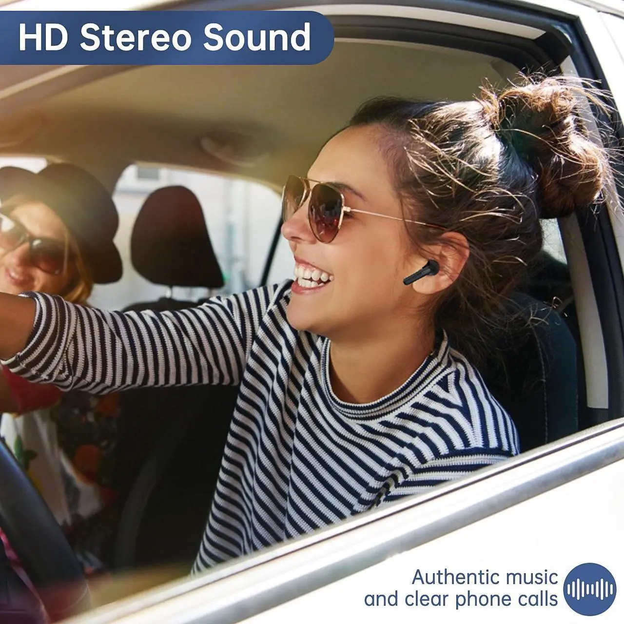 Alt view image 2 of 7 - Wireless Earbuds, Bluetooth 5.1 Headphone 30Hrs Playtime with USB-C Fast Charging Case, IPX7 Waterproof Earphones, TWS in Ear Stereo Headset Built-in Mic for