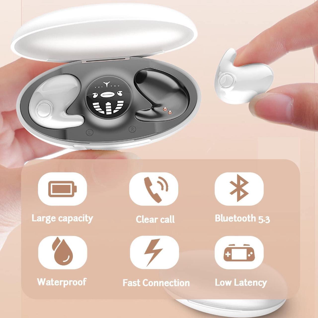 Alt view image 4 of 7 - Wireless Invisible Ultra Small Bluetooth Smallest Earbuds For Sleep Smallest Sleep Invisible Earbuds For Side Sleepers Sleeping Small Ears Mini Tiny Earbud Hidden Headphones In Ear Sleeping Earbud