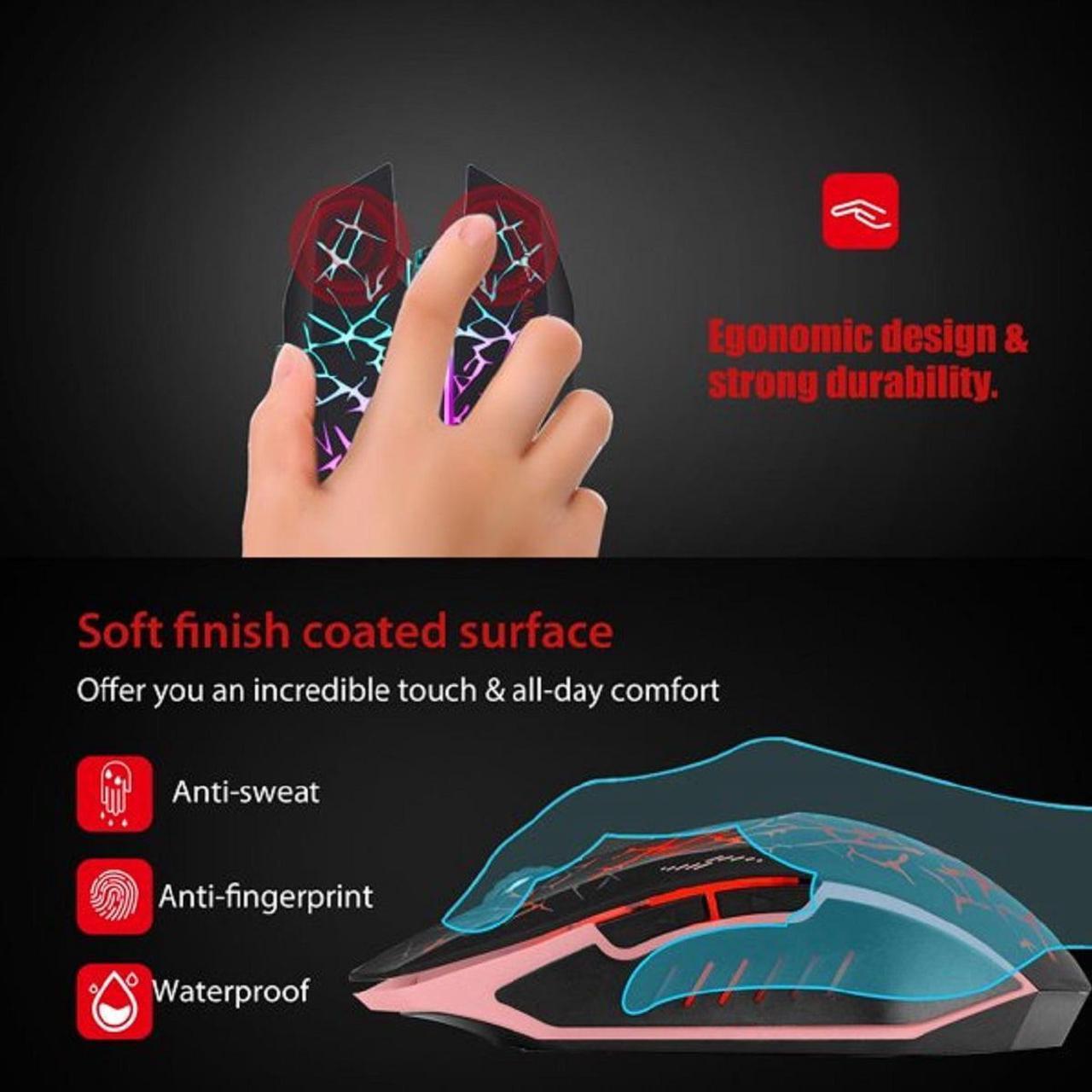 Alt view image 5 of 7 - Wireless USB Optical Gaming Mouse Mice with Nano USB Receiver, for Computer Laptop Gamer(Multi Color Variation)