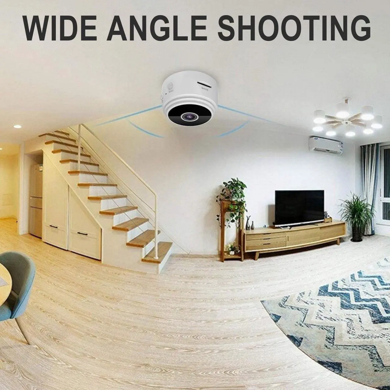 Alt view image 6 of 7 - Mini 1080p HD Wireless Magnetic Security Camera with Sound, Spy Camera Hidden Camera, Nanny Cam with Phone App and Night Vision Motion Detection, for Office and Home Security