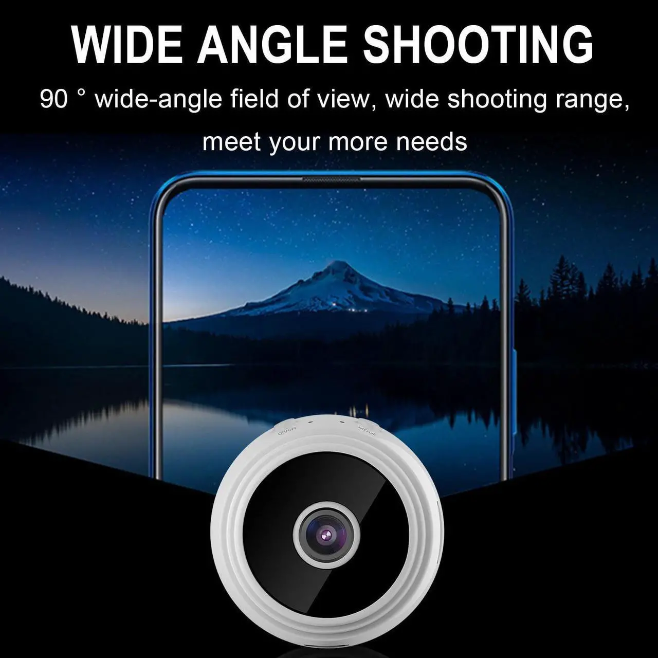 Alt view image 4 of 7 - Mini 1080p HD Wireless Magnetic Security Camera with Sound, Spy Camera Hidden Camera, Nanny Cam with Phone App and Night Vision Motion Detection, for Office and Home Security