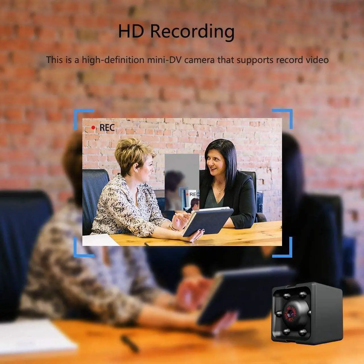 Alt view image 5 of 7 - Mini Wireless Security Camera, Full HD 1080P Portable Small HD Nanny Cam with Night Vision, Video Record and Motion Detection for Home, Car, Drone and Outdoor Use